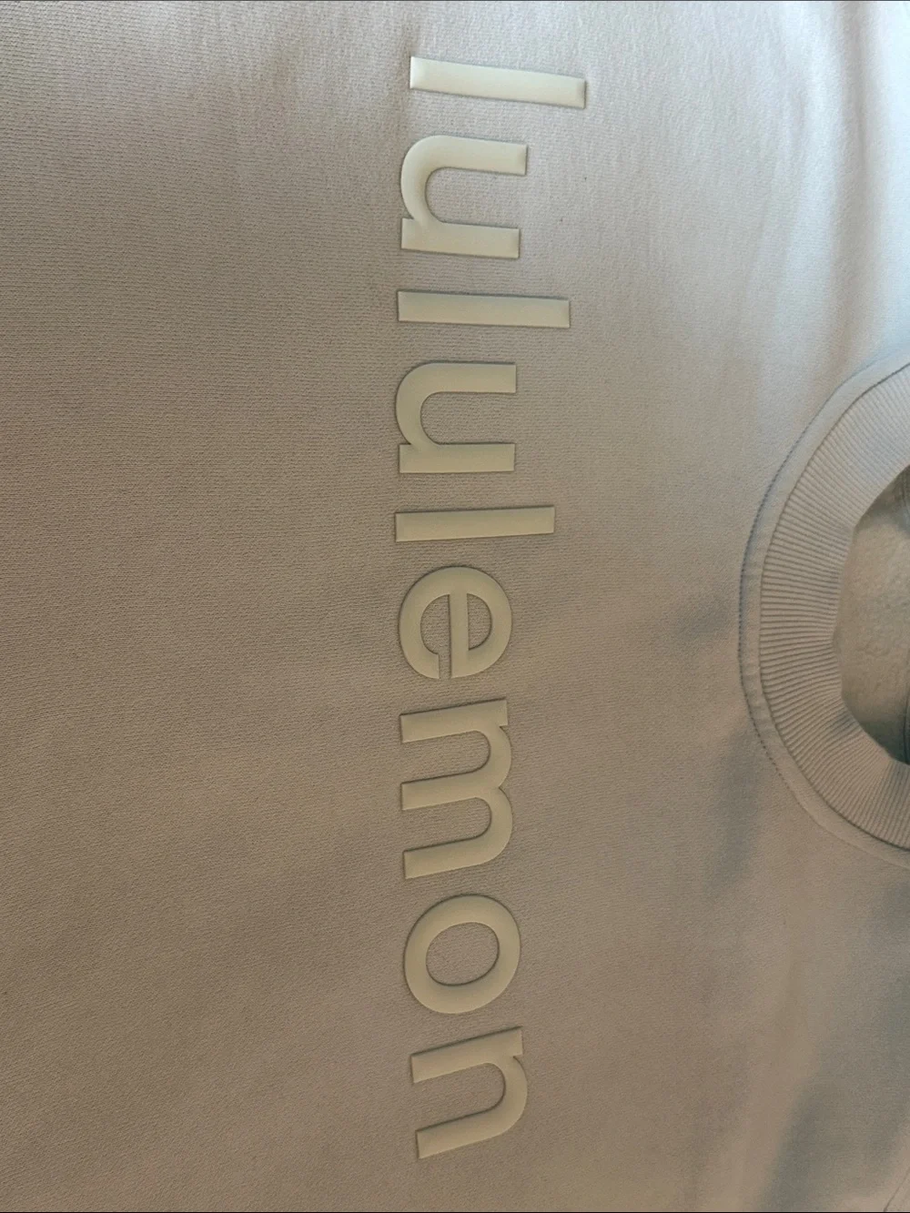 lululemon perfectly over sized Light Blue Embossed Logo Crewneck Sweatshirt